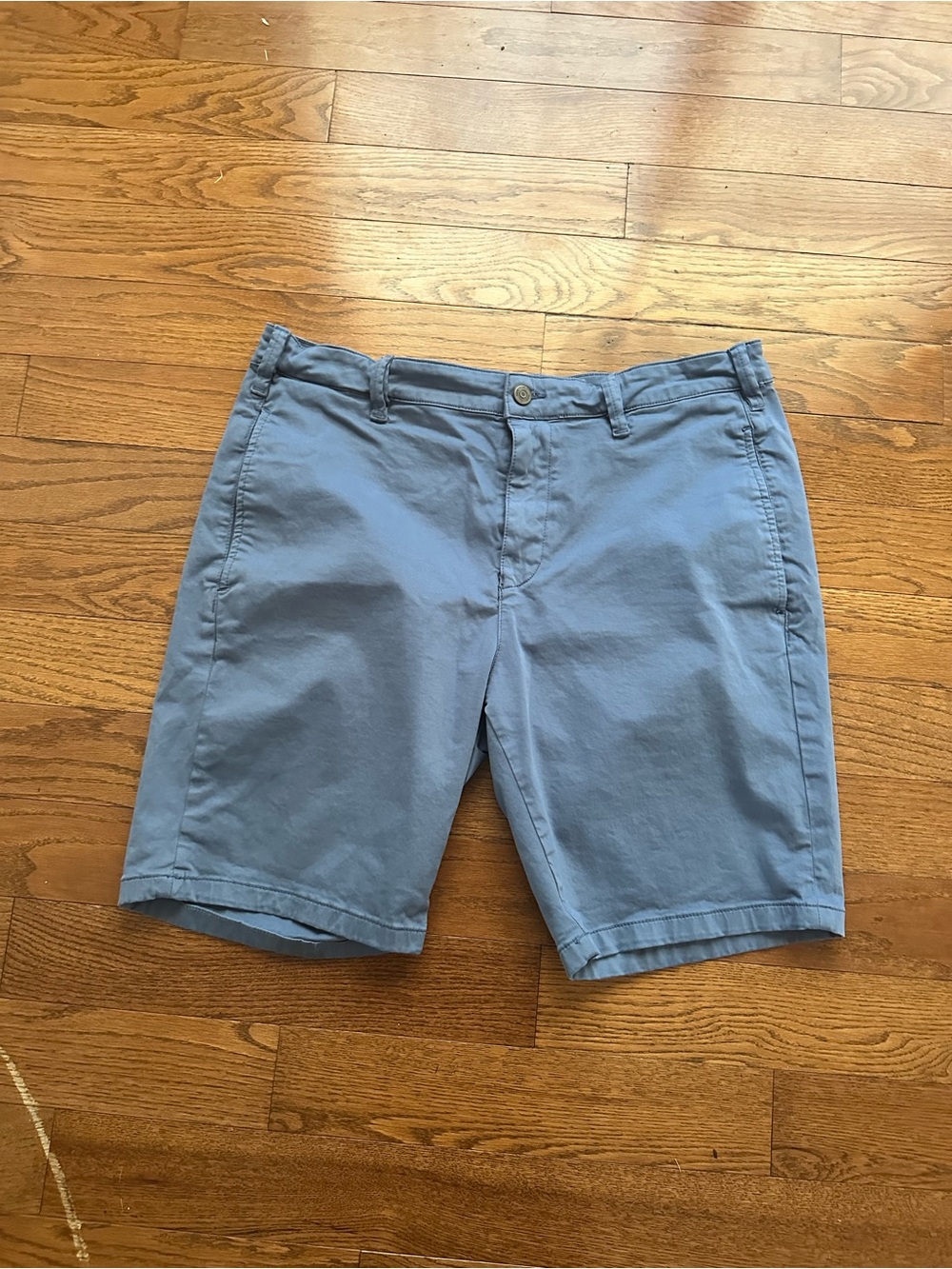 Mavi Men's Sky Blue Flat Front Shorts Simon Chino 38 Casual Stretch Cotton